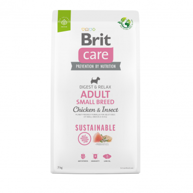 BRIT CARE Sustainable Adult Small Breed Chicken & Insect
