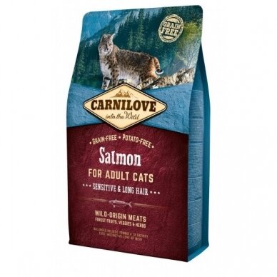 CARNILOVE SALMON SENSITIVE & LONG HAIR CAT