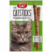 Perfecto CAT STICKS lazdelės katėms su triušiena ir paukštiena, 10 vnt x 50 g